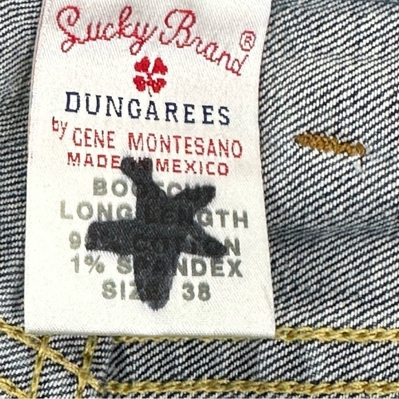 Vintage Y2K Lucky Brand Size 38 x 33.5 Destroyed Distressed Bootcut Jeans - Picture 14 of 15